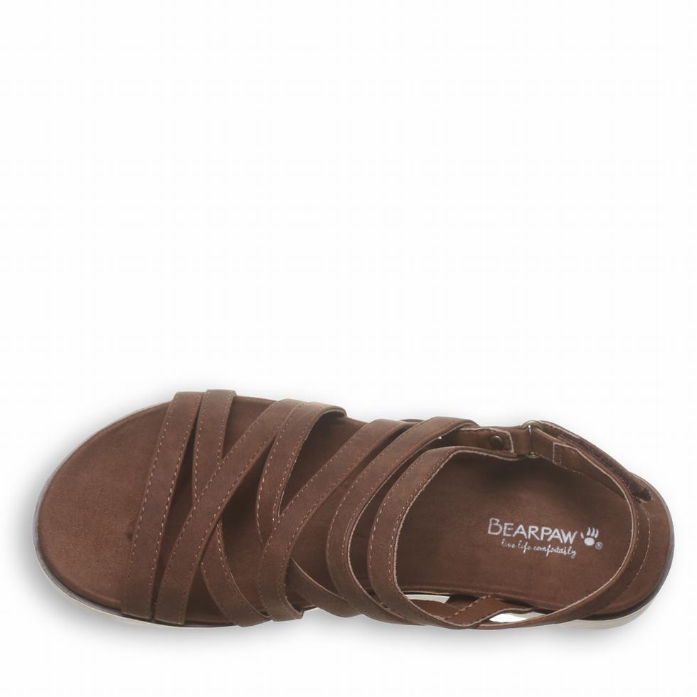 Bearpaw Crete Donna Sandali Marroni | OQJ657CX