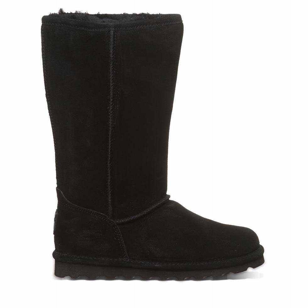 Bearpaw Elle Tall Donna Stivali Nere | HOH4678DB