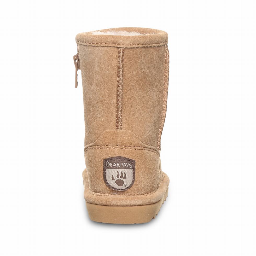 Bearpaw Elle Toddler Zipper Bambino Stivali Marroni | QPR3288FV