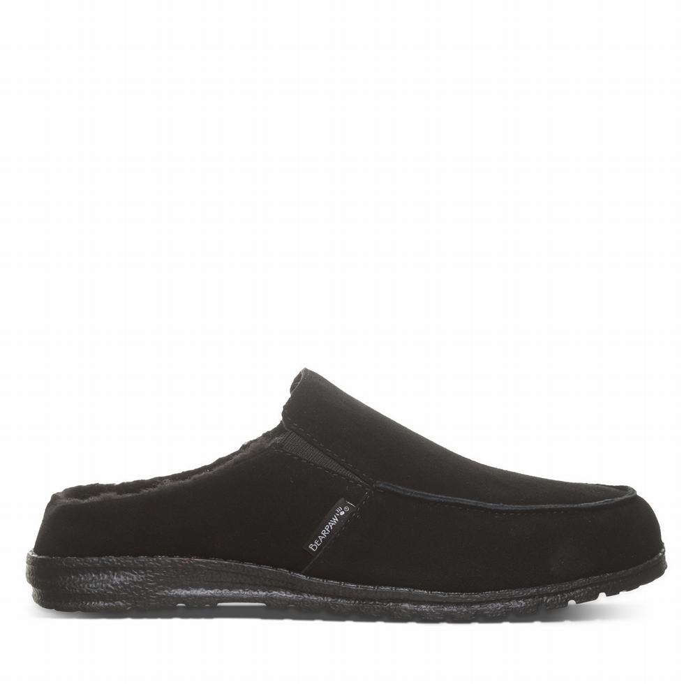 Bearpaw Joel Uomo Pantofole Nere | JXC9720ZO