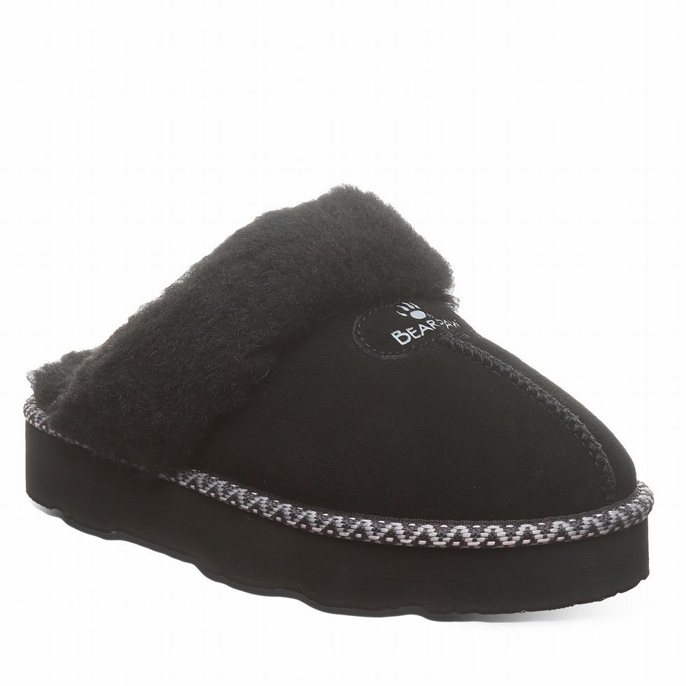 Bearpaw Loki Platform Lo Deco Donna Pantofole Nere | AOK791GS