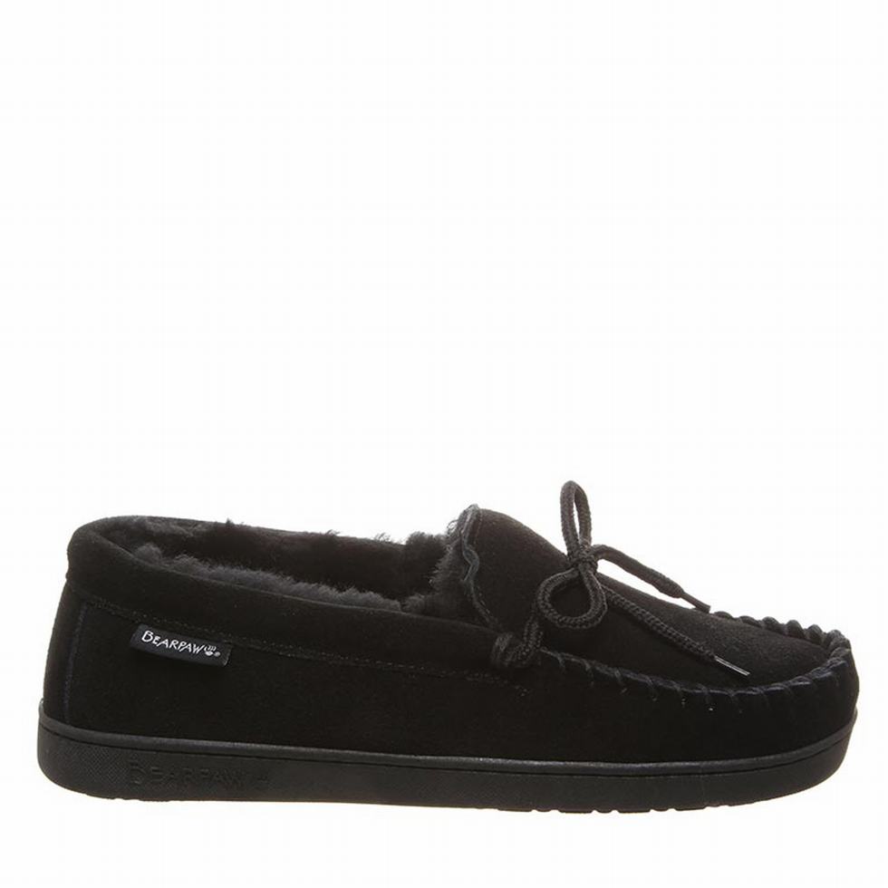 Bearpaw Moc II Wide Uomo loafers Nere | TMU5298JO